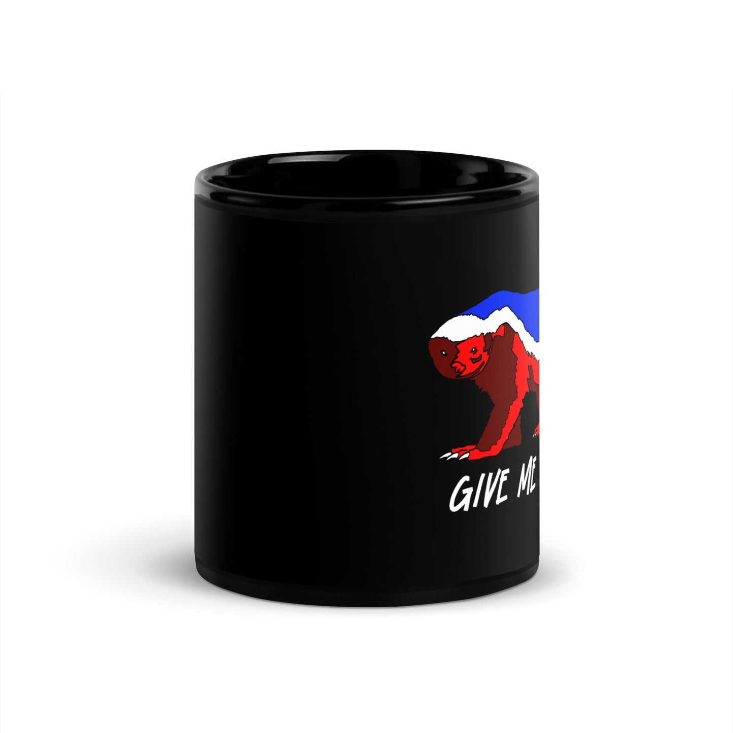 Give Me Liberty - Honeybadger - Black Glossy Mug