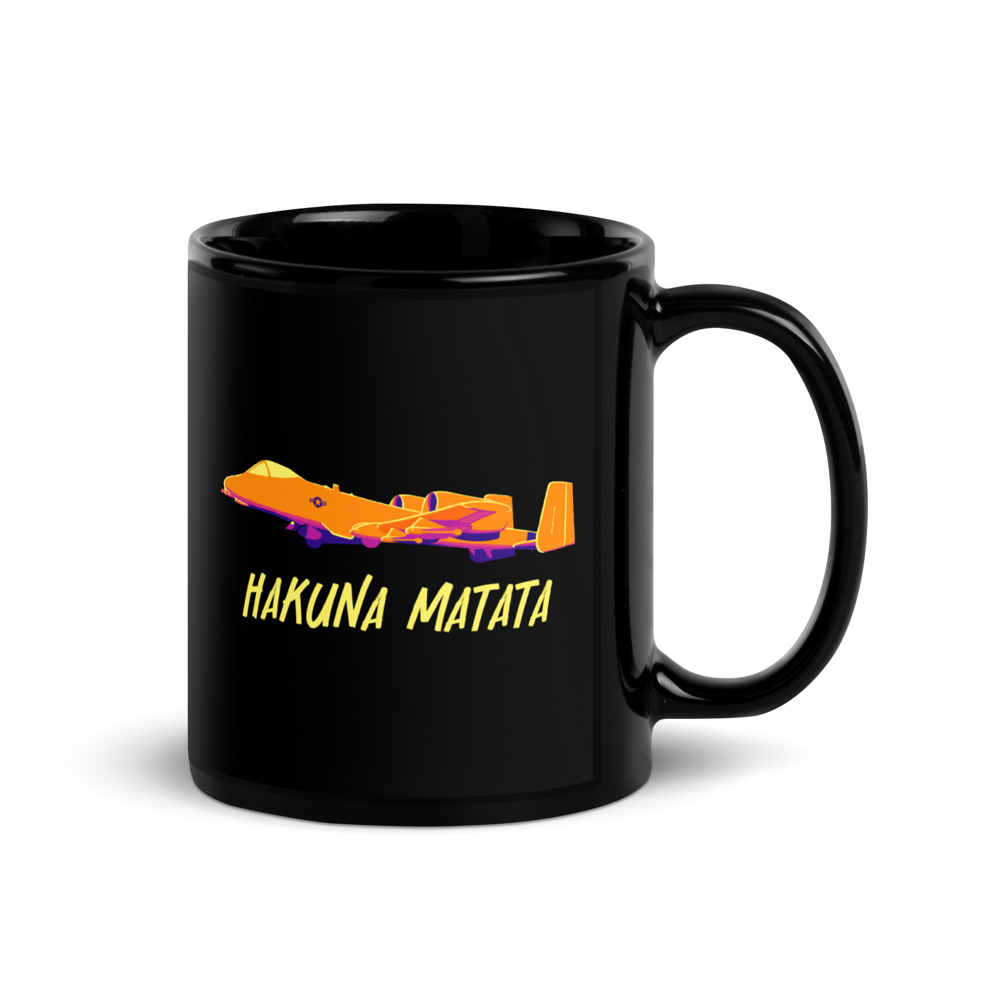 A10 Hakuna Matata - Black Glossy Mug