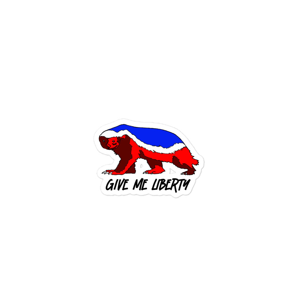 Honey Badger - Give Me Liberty - Bubble-free stickers