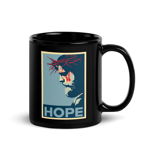Hope in Christ Black Glossy Mug
