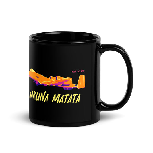 A10 Hakuna Matata - Black Glossy Mug