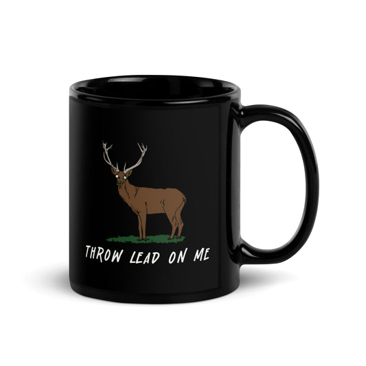 Elk - Throw Lead On Me - Black Glossy Mug