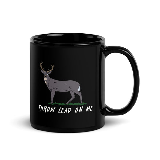 White Tail - Throw Lead On Me - Black Glossy Mug