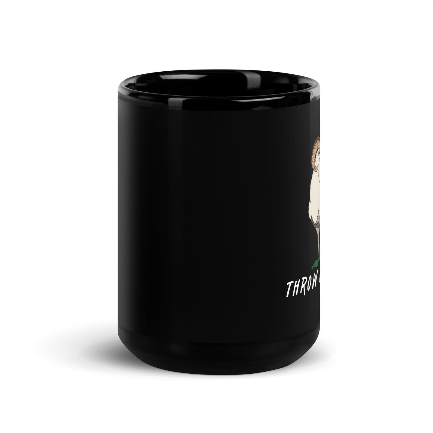 Dall Sheep - Throw Lead On Me - Black Glossy Mug
