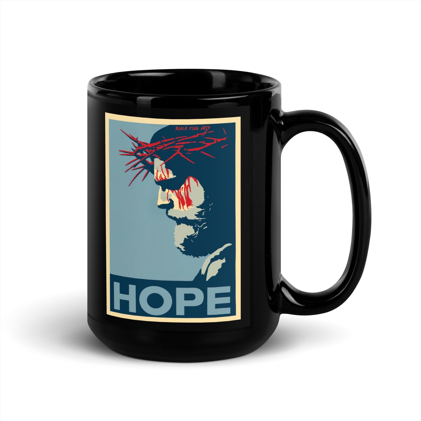 Hope in Christ Black Glossy Mug